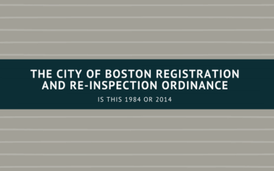 The City of Boston Registration and Re-Inspection Ordinance